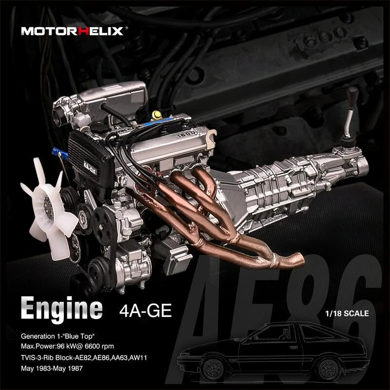 Motorhelix MH 1:18 Engine ABS Model Miniature Gifts