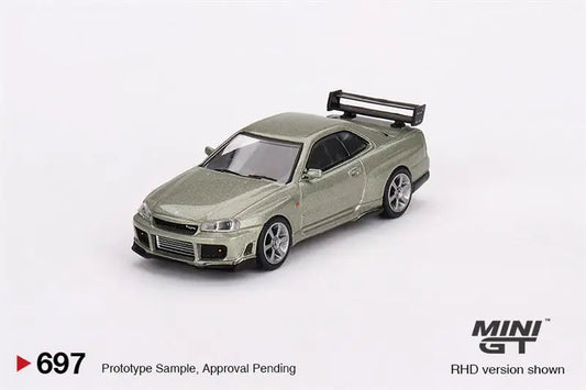 MINI GT 1:64 Nissan Skyline GTR R34 Tommykaira R-z Millenium Jade LHD Diecast Model Car