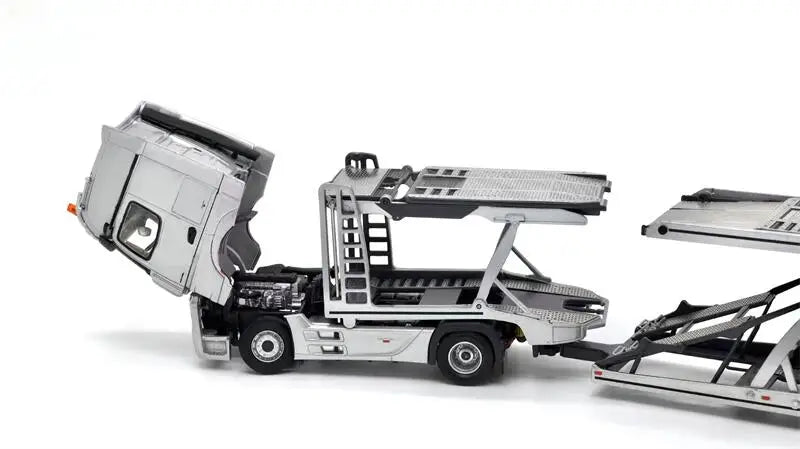 Unique Model × Tiny 1:64 MB Actros Double decker car trailer LHD Diecast Model Car