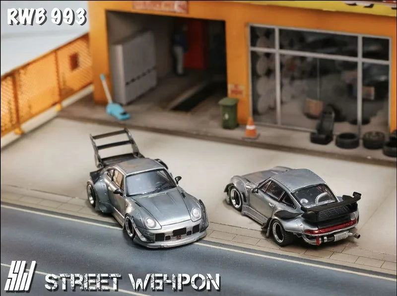 SW 1:64 RWB 993 RAW Varnish version limited499 Diecast Model Car