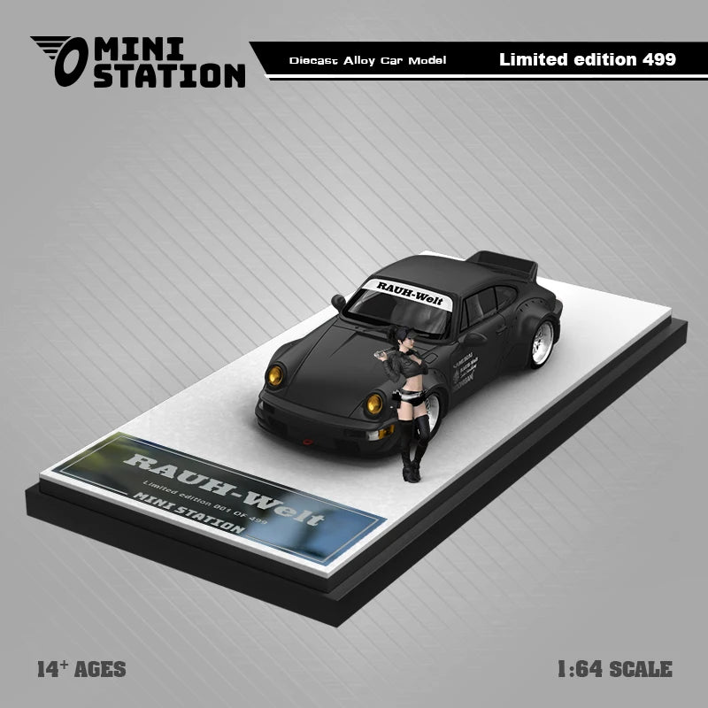 Mini Station  1:64 RWB 964 Ducktail SAMURAI limited499 Diecast Model Car