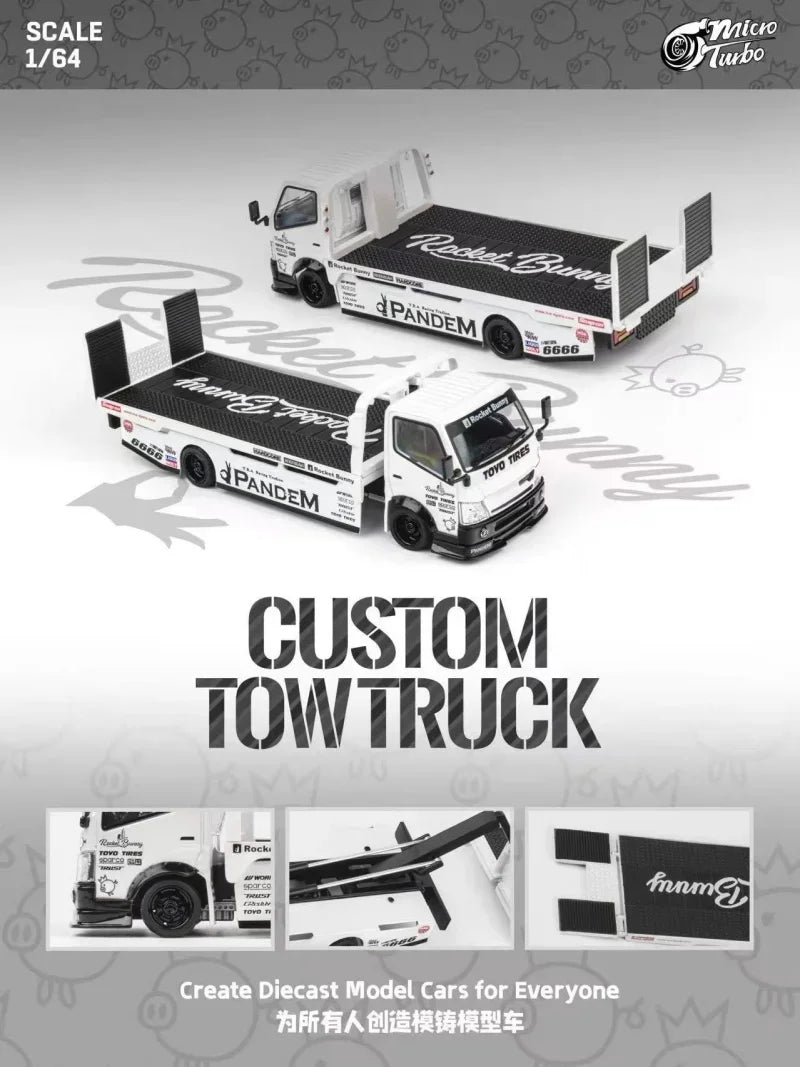Micro Turbo 1:64 Pandem Rocket Bunny Tow Truck Die-Cast Car Model Collection Miniature