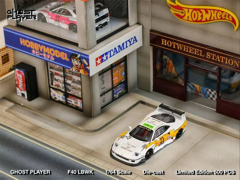 GHOST PLAYER 1:64 F40 LBWK Pink / yellow Die-Cast Car Model Collection Miniature