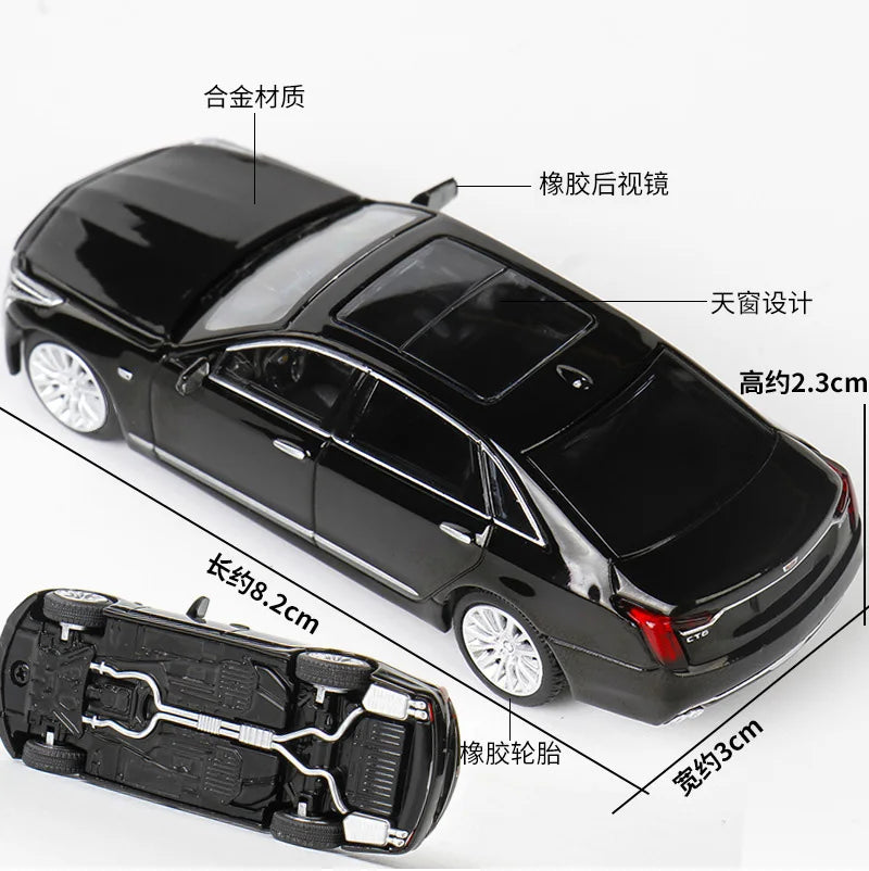 MASDI 1:64 CT6 black Diecast Model Car