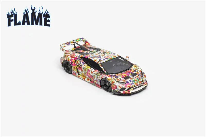 Flame 1:64 Huracan GT Calf LP610 Hurricane Midnight Light Resin Model Car