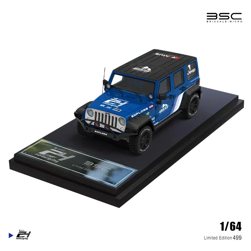 BSC 1:64 STI T1 Wrangler Figures set Trailer set limited499 Diecast Model Car