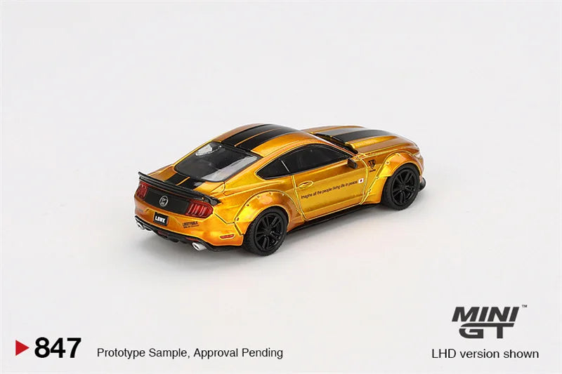 **Pre-Order** MINI GT 1:64 LB-WORKS MUSTANG LB Gold Diecast Model Car