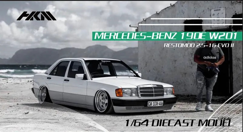 **Pre-Order** HKM Premium 1:64 MB 190E W201 2.5-16 Evo II Restmod limited999 Diecast Model Car