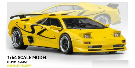 Micro Turbo 1:64 Diablo SV Metallic yellow Diecast Model Car