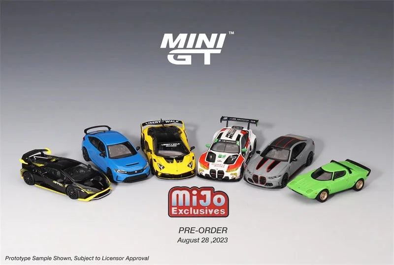 **Pre-order** MINI GT Mijo Exclusives 1:64 Lancia Stratos / Honda Civic / Lambo Huracán / Aventador / M4 GT3 / CSL Model Car
