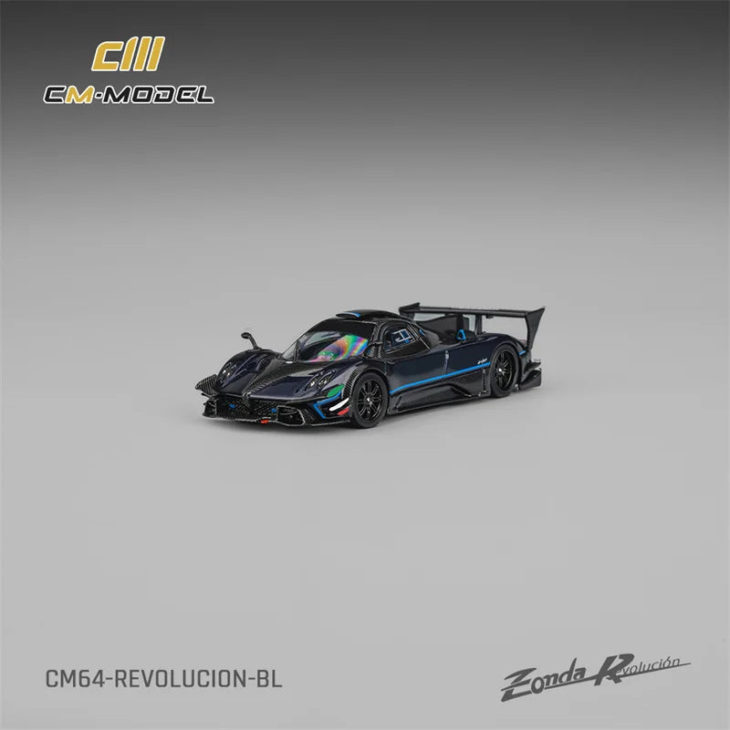 PreSale CM MODEL 1:64 Zonda Revlucion Metallic blue Die-Cast Car Model Collection Miniature
