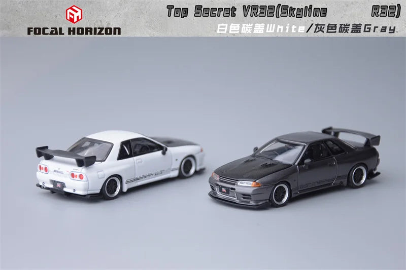 Focal Horizon 1:64 Top Secret VR32 White / Grey with Carbon Hood Diecast Model Car