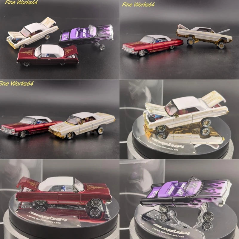 [PreSale] Fine works64 1:64 Impala West Coast Bouncing Cars Diecast Model Car