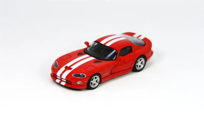 GFCC 1:64 1996 Viper GTS Hardtop Silver Yellow Red Diecast Model Car