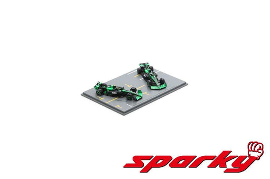 Sparky 1:64 Stake F1 Team Kick Sauber C44 No.24 & No.77 Abu Dhabi GP 2024 two cars set  Diecast Model Car