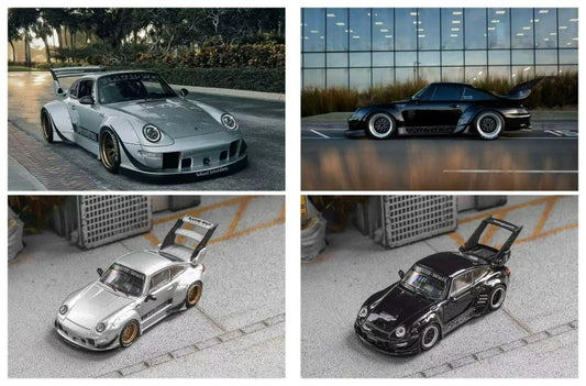 PreSale Star Model 1:64 Rauh-Welt Widebody RWB993 High Wing Die-Cast Car Model Collection Miniature desk decor