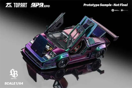 Top.Art 1:64 LBWK Countach chameleon APA xpo 2025 Event Edition Limited2000 Diecast Model Car