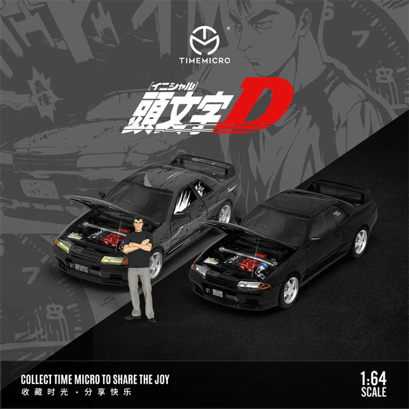 Time Micro 1:64 GTR32 Black /Initial D Limited 999 Diecast Model Car