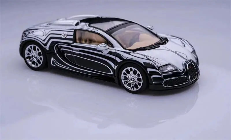 **Pre-Order** Mortal x TPC 1:64 Bugatti Veyron Black White / Red limited799 Diecast Model Car