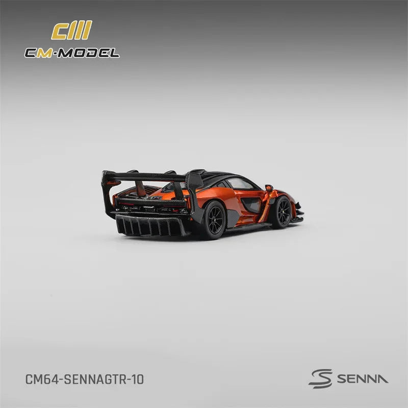 PreSale CM MODEL 1:64 SennaGTR Volcano orange Die-Cast Car Model Collection Miniature
