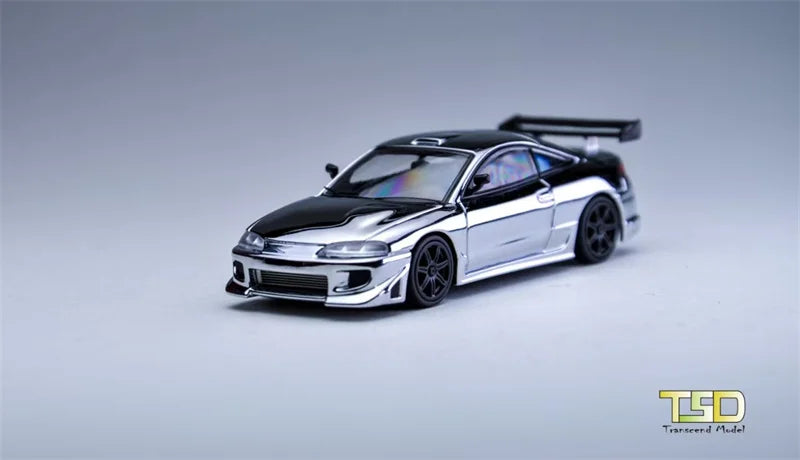 Transcend model 1:64 Eclipse Chrome gun Gray / silver / Raw Die-Cast Car Model Collection Miniature Gifts