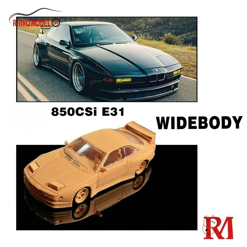 Rhino Model RM 1:64 850CSi E31 Dark green Die-Cast Car Model Collection Miniature
