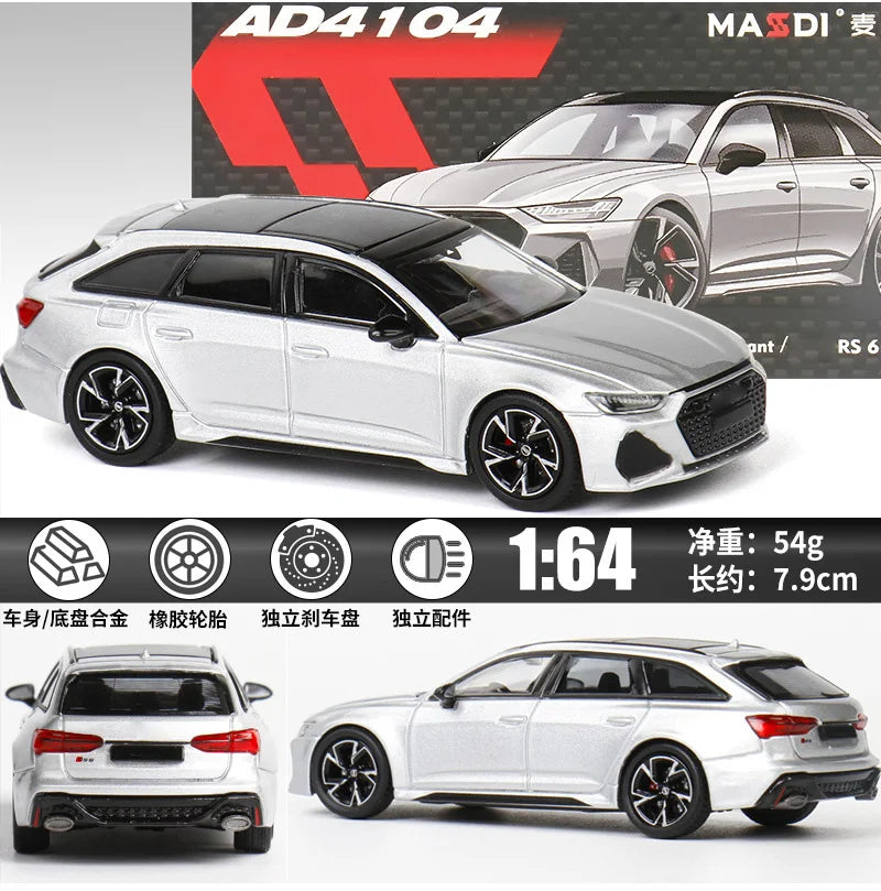 MASDI 1:64 A6C8 / RS6 Diecast Model Car