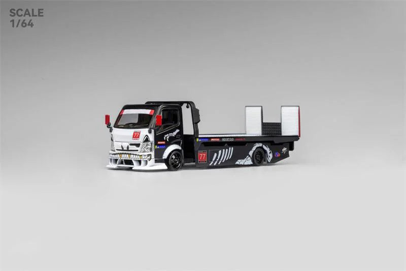 Mega Gear 1:64 SKELETON DINOSAUR CUSTOM TOW TRUCK Die-Cast Car Model Miniature Gifts