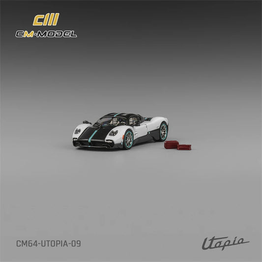 CM MODEL 1:64 Pagani Utopia pearl white with carbon Diecast Model Car