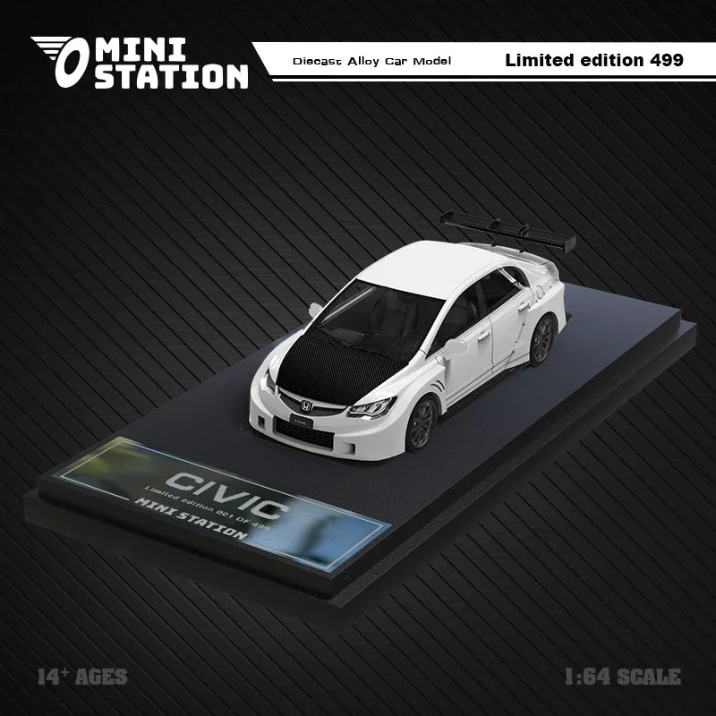 Mini Station  1:64 FD2 White TypeA / TypeB Diecast Model Car