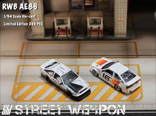 [PreSale] SW 1:64 RWB AE86 LEVIN TRD Racing #16 Initial D Diecast Model Car