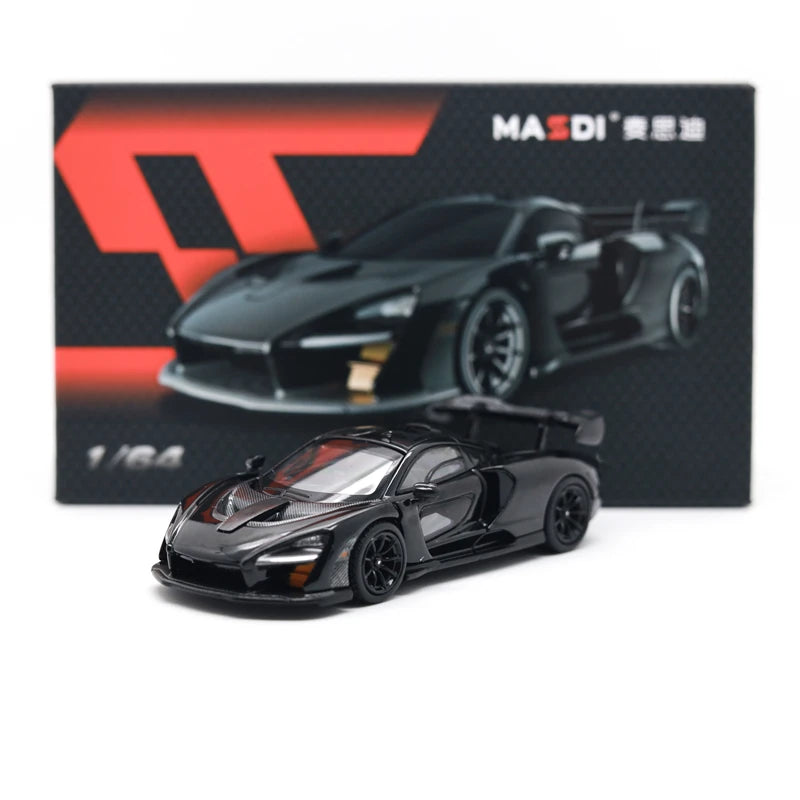 MASDI 1:64 Senna Black / Panda Black White Die-Cast Car Model Miniature Gifts