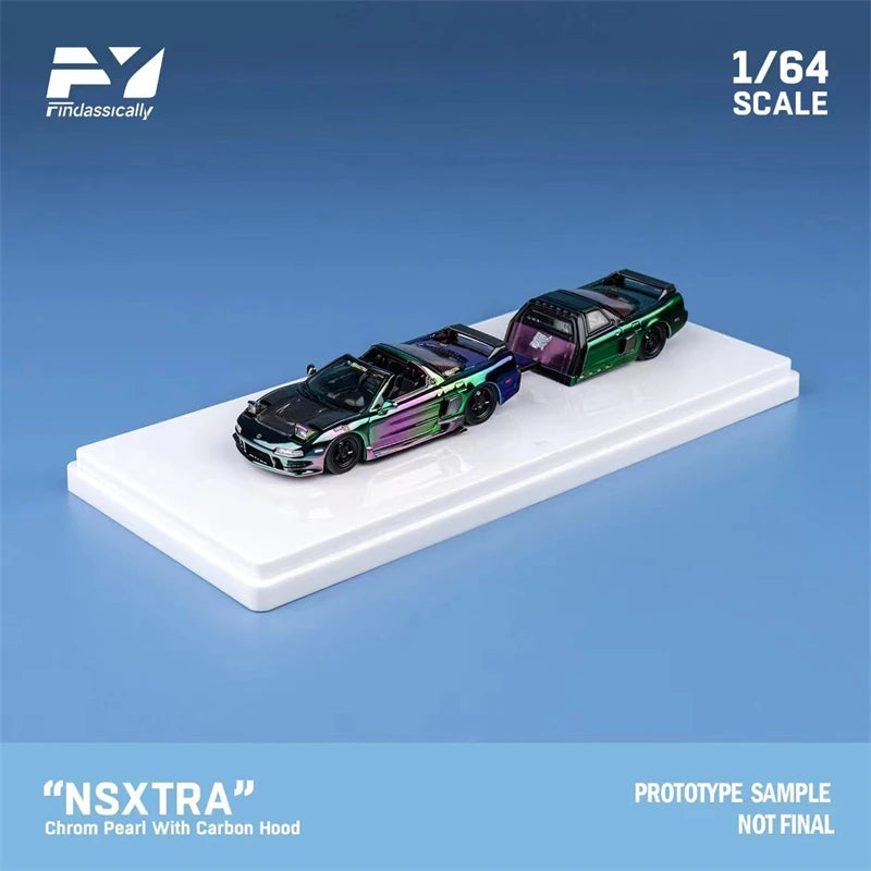 Finclassically 1:64 NSX TRA Colorful electroplating limited500 Diecast Model Car
