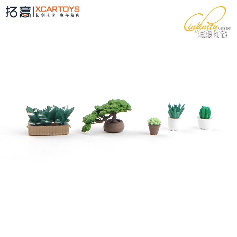 Xcartoys 1:64 Potted Green Plants Diorama Set