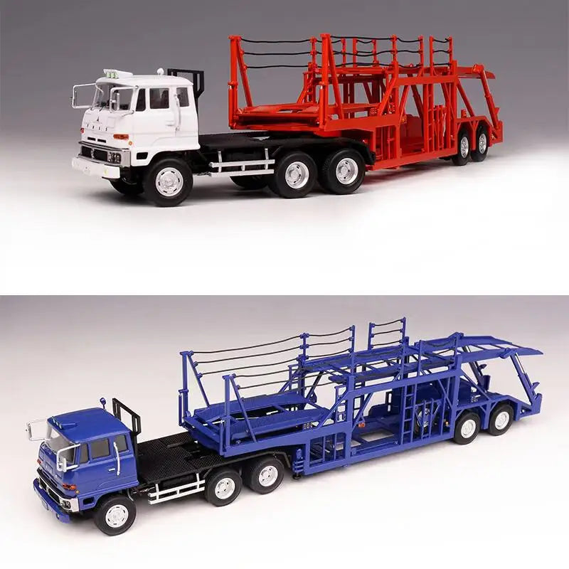 **Pre-Order** DD Models 1:64 Fuso FV High Cab Tractors w/ Plastic Transport Trailer Set Diecast Model Car