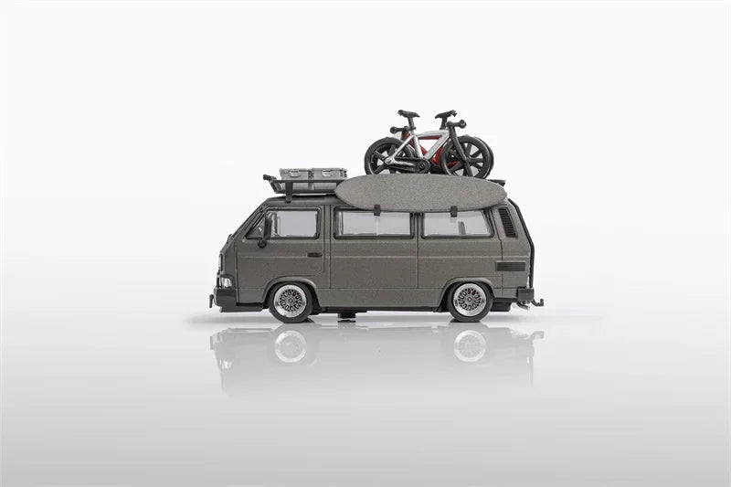 BSC & MORTAL 1:64 T3 BBS black / MATT GRAY Die-Cast Car Model Collection Miniature