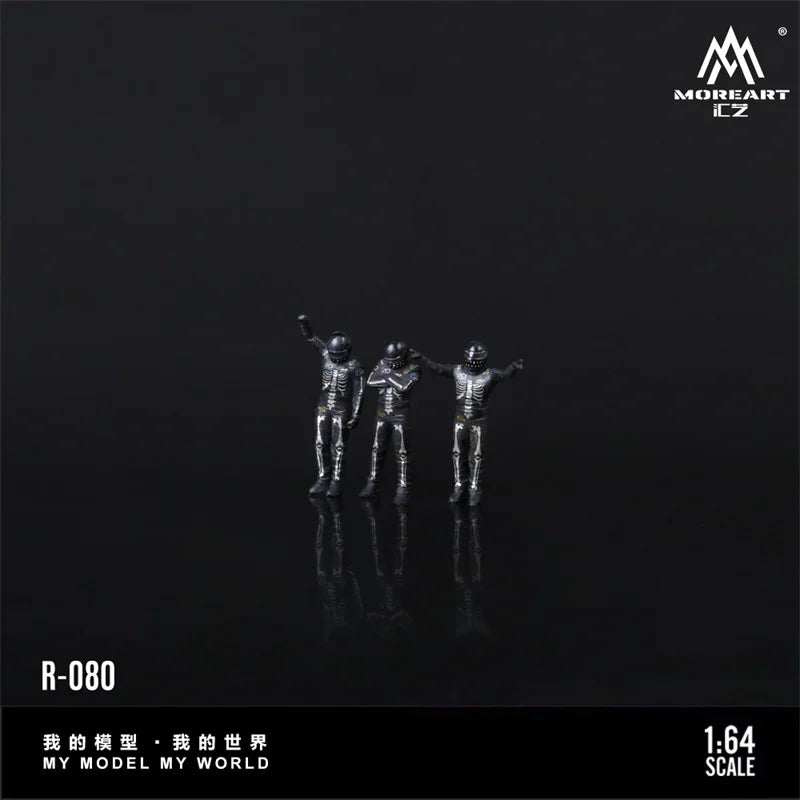 MoreArt 1:64 RACING CAR DOLL BONE DRAGON SET Model Miniature Gifts