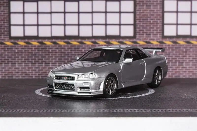 Motorhelix MH 1:64 Skyline GT-R Mk5 R34 V-SPEC-II limited799 Diecast Model Car