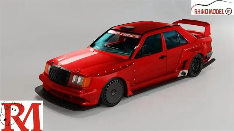 [PreSale] Rhino Model RM 1:64 W124 Silver / Red Limited499 Diecast Model Car