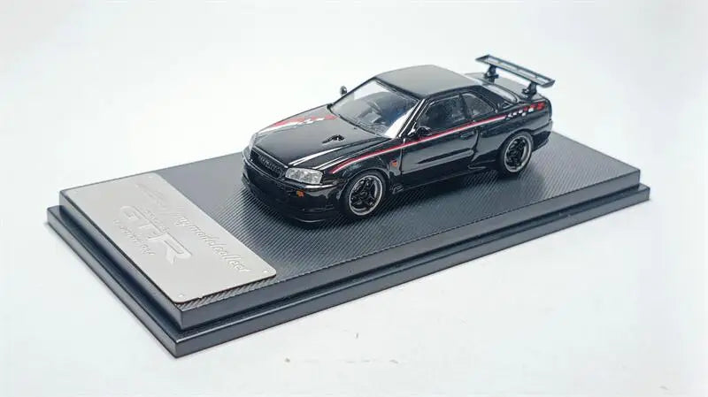 Model Collect MC 1:64 Skyline GT-R Mk5 R34 V-SPEC-II Black limited300 Diecast Model Car