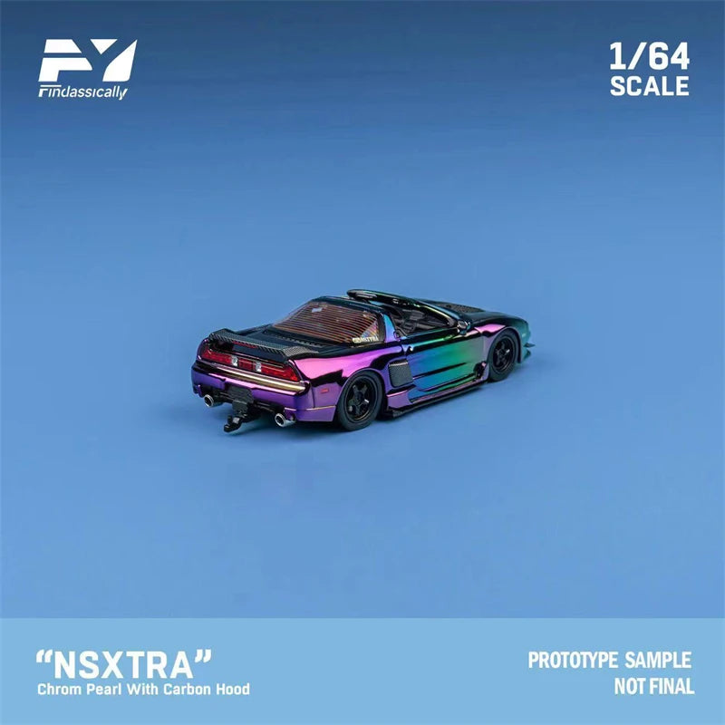 Finclassically 1:64 NSX TRA Colorful electroplating limited500 Diecast Model Car