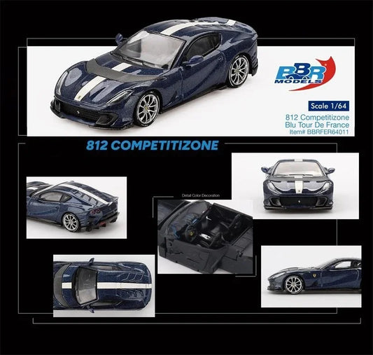 BBR 1:64 812 Competitizone Blu Tour De France Collection Miniature Diecast Metal Model Car