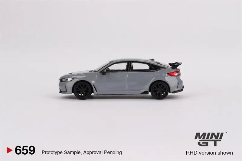 MINI GT 1:64 Honda Civic Type R Sonic Gray Pearl 2023 Diecast Model Car