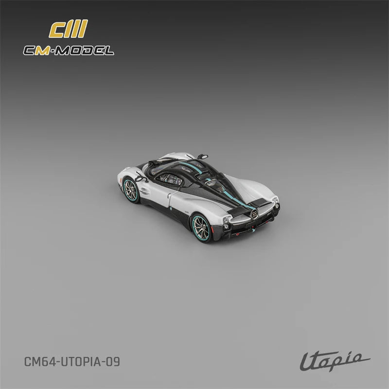 CM MODEL 1:64 Pagani Utopia pearl white with carbon Diecast Model Car