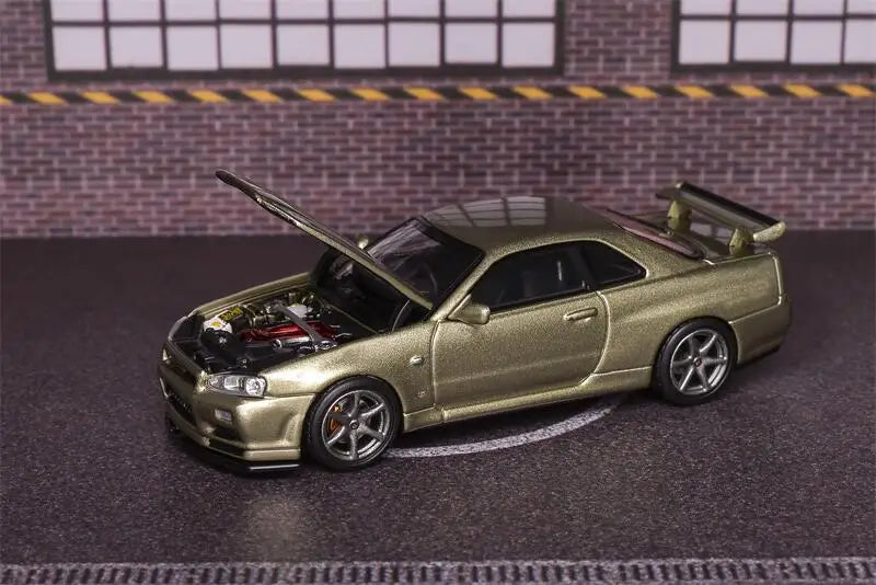 Motorhelix MH 1:64 Skyline GT-R Mk5 R34 V-SPEC-II limited799 Diecast Model Car