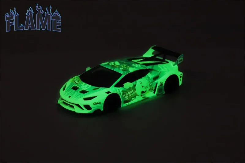 Flame 1:64 Huracan GT Calf LP610 Hurricane Midnight Light Resin Model Car