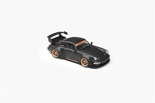 Decode 1:64 RWB 964 Stella Artois Matte Black Diecast Model Car