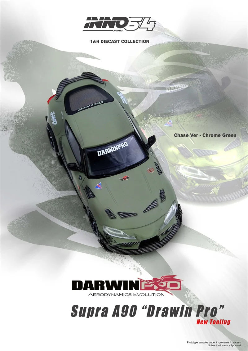 INNO 1:64 CIVIC Ferio Si EK / TRUENO AE86 / RWB 964 / SUPRA A90 / YANGWANG U9 Die-Cast Car Model Collection Miniature