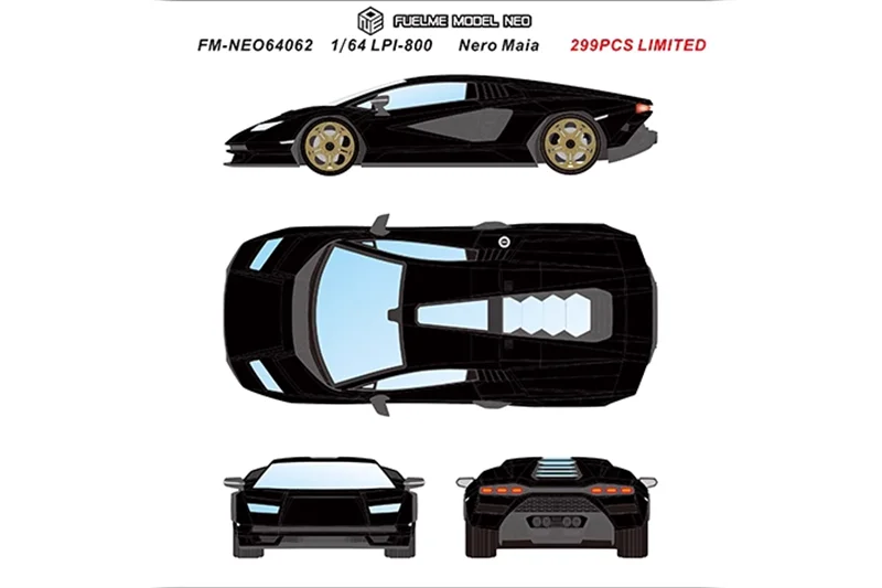Fuelme 1:64 Diablo GTR Countach LPI800-4 Resin Model Car