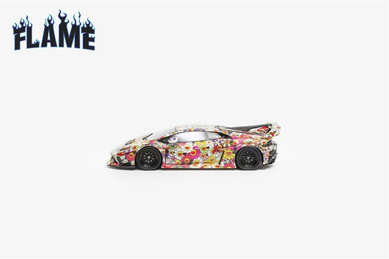 Flame 1:64 Huracan GT Calf LP610 Hurricane Midnight Light Resin Model Car